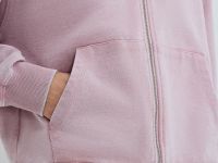 Толстовка на молнии с эффектом стирки, Розовый