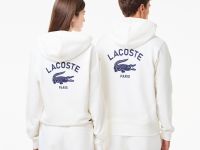 Хлопковая толстовка - худи Lacoste унисекс с капюшоном