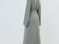 Удлинённый кардиган с поясом, Серый