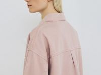 Джинсовая куртка-рубашка, Розовый