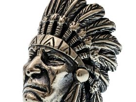 Бусина для темляка Индеец, мельхиор