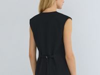 Удлинённый жилет, Черный