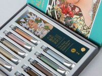 Набор акварели традиционной китайской Super Vision "Alphonse Mucha" 10 цв*8 мл туба, картон + цветов