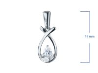 Подвеска из серебра с бриллиантом э0601пд02211025