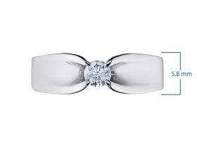 Помолвочное кольцо из белого золота с бриллиантом э0901кц07120500