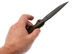 Складной нож Офицерский-С, сталь D2, рукоять пластик, зелёный