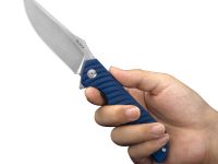 Нож складной Ruike P123-ME, сталь 14C28N, рукоять микарта, синий