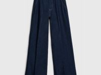 Широкие джинсы с ремнём, Синий