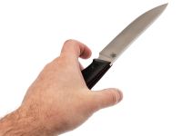 Нож Охотник, сталь Elmax, рукоять G10 со вставкой микарта, черный