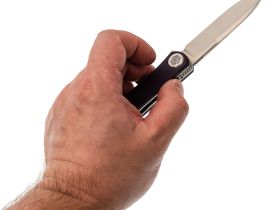 Складной нож Dr.Tech W3896GP, сталь D2, рукоять G10, фиолетовый