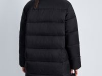 Пуховое пальто с воротником-стойкой