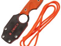 Шейный нож Kizlyar Supreme Amigo Z, сталь AUS-8, рукоять G10, оранжевый