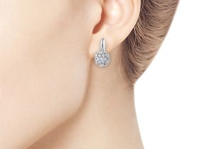 Серьги из белого золота с бриллиантами э0901сг10170800