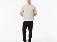 Мужское трикотажное поло Lacoste из смеси органического хлопка и льна