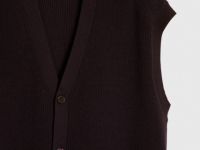 Вязаный жилет на пуговицах, Фиолетовый