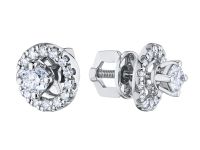 Пусеты из белого золота с бриллиантами э0901пс02151100