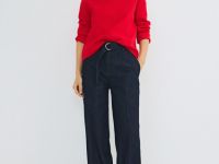 Джемпер плотной вязки, Красный