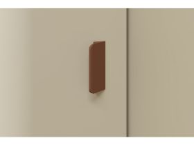 Угловой шкаф Энзо 85-100x250 Светло-бежевый/Терракотовый