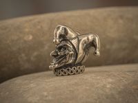 Бусина для темляка Шут, мельхиор