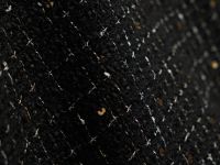 Твидовая юбка миди, Черный