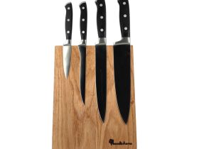 Подставка настольная магнитная для 4 ножей Woodinhome KS002SSON, дуб