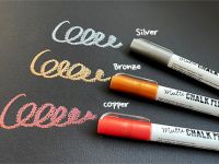 Набор маркеров меловых Mungyo 3 цв (серебро, бронза, медь) в пластиковой упаковке