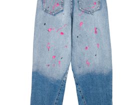 Брюки текстильные джинсовые для девочек