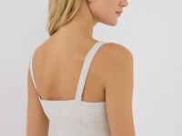 Топ из льняной ткани, Бежевый