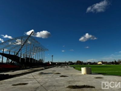 Фото и видео: в Таттинском районе к Играм Манчаары строят стадион на 1000 мест