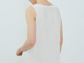 Майка из ткани с жатым эффектом, Бежевый