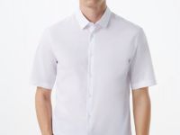 Базовая рубашка с коротким рукавом, Белый