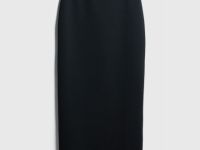 Юбка миди прямого кроя, Черный