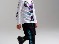 Фуфайка трикотажная для мальчиков (футболка с длинными рукавами)