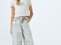 Футболка с аппликацией для девочек, Серый