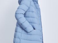 Пуховое пальто с капюшоном