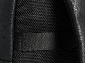 Рюкзак из искусственной кожи с карманом, Черный