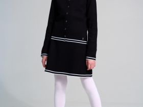 Комплект трикотажный для девочек: кардиган, юбка