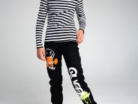 Джинсы-джоггеры, утепленные флисом, для девочки