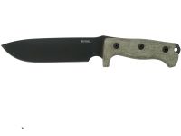 Нож с фиксированным клинком LionSteel M7B CVG, сталь Sleipner, рукоять Green canvas micarta