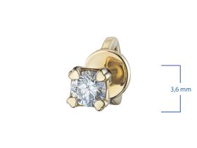 Пусеты из желтого золота э0312пс02160100