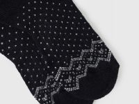 Тёплые носки с шерстью и узором, Синий