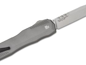 Фронтальный автоматический нож Kershaw Livewire Tanto, сталь MagnaCut, рукоять алюминий, серый