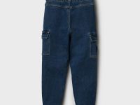 Брюки текстильные джинсовые утепленные флисом для мальчиков