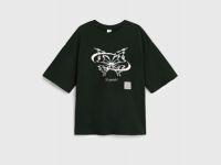 Футболка с AR-принтом для девочек, Черный