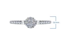 Кольцо из белого золота с бриллиантами э4701кц09181200