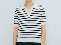 Джемпер-поло с коротким рукавом, Белый