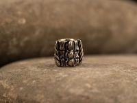 Бусина для темляка Хребет дракона, мельхиор