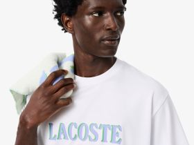 Мужская футболка Lacoste свободного кроя из органического хлопка