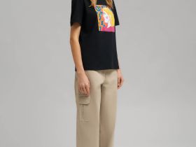 Футболка свободного кроя из хлопкового джерси