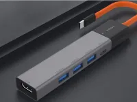 Адаптер Xiaomi MIIIW A510 Type-C 5 в 1 на 3хUSB 3.0/Type-C/HDMI (MWCMA05) (Space Gray)